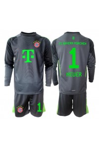 Fotbalové Dres Bayern Munich Manuel Neuer #1 Brankářské Dětské Venkovní Oblečení 2025-26 Dlouhý Rukáv (+ trenýrky)